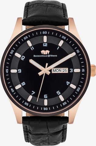 Rhodenwald & Söhne Analog Watch 'Couragian' in Black: front