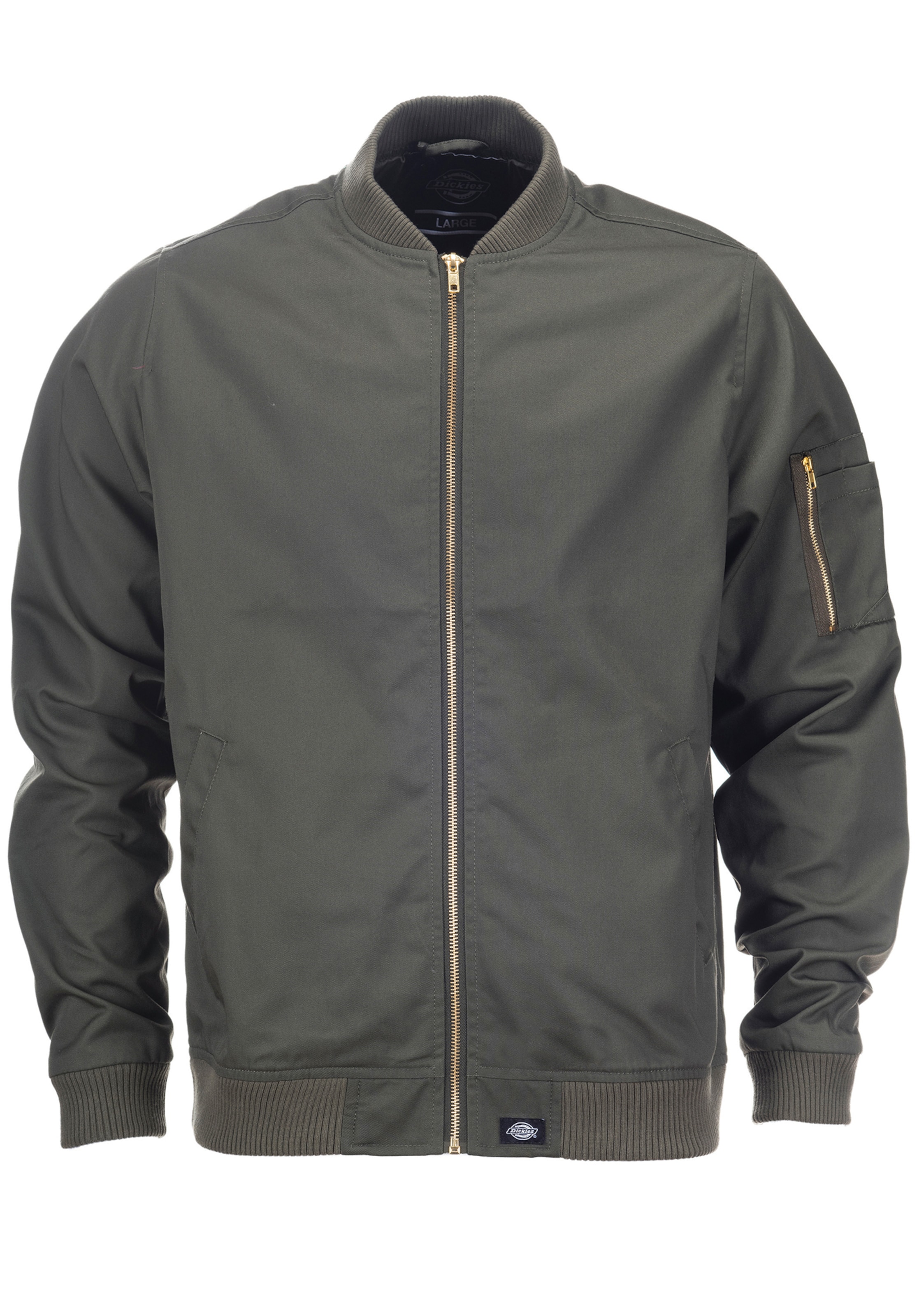 DICKIES Демисезонная куртка 'Hughson' в Зеленый: спереди