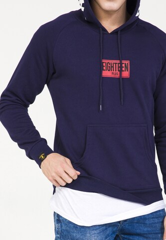 Sweat-shirt PLUS EIGHTEEN en bleu