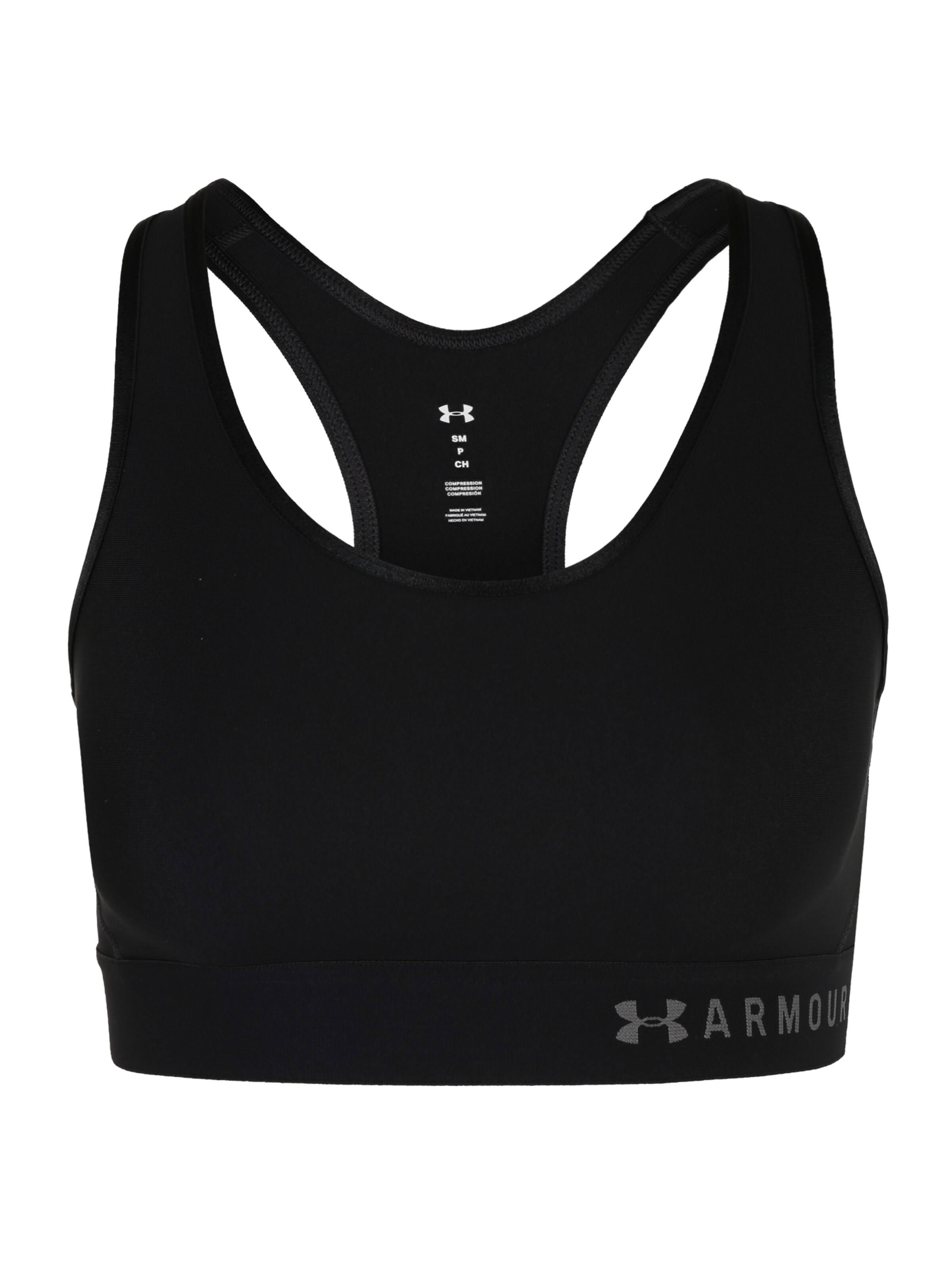 UNDER ARMOUR Bustier Sport-BH 'Armour' in Schwarz: Vorderseite