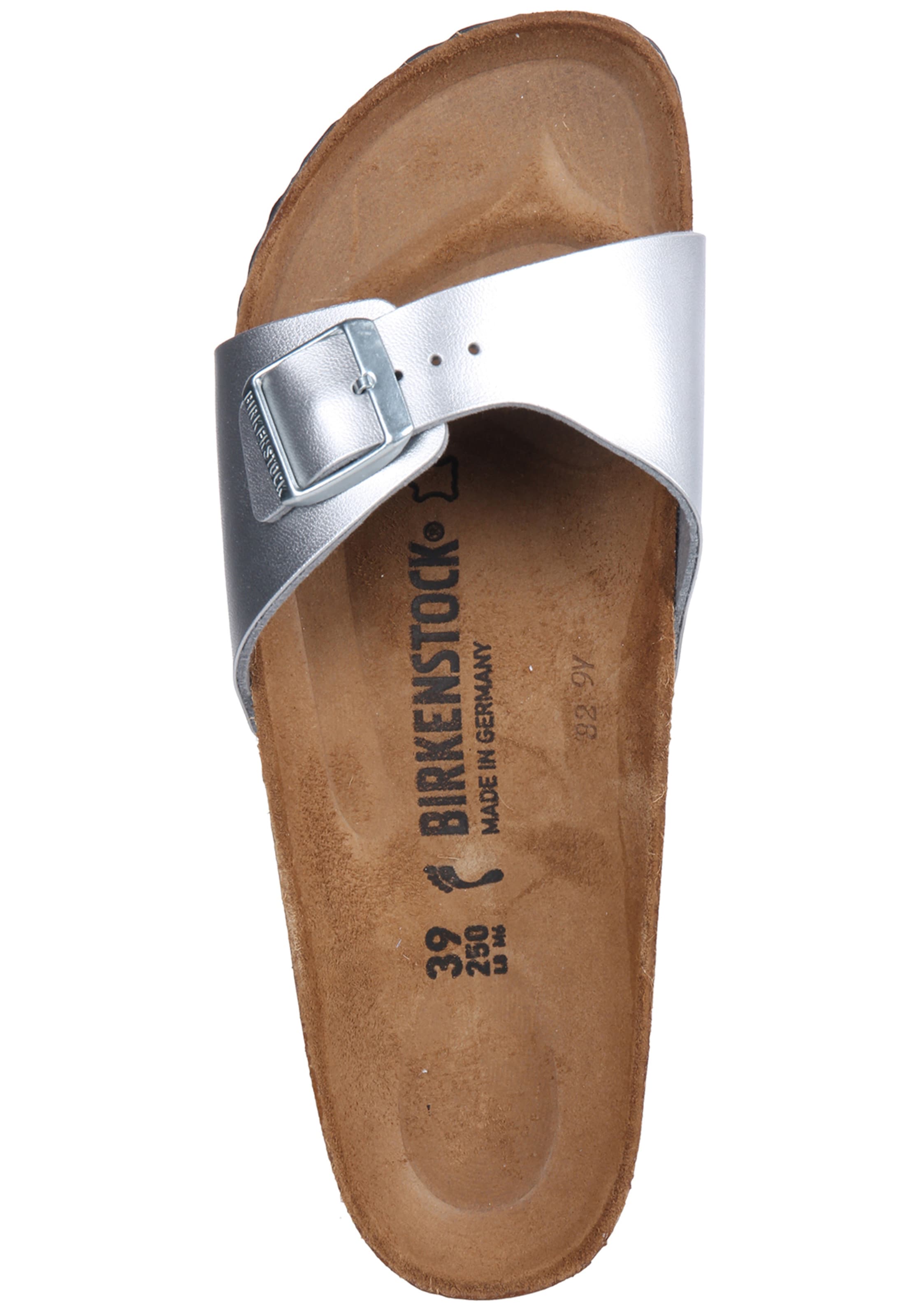 BIRKENSTOCK Žabky 'Madrid' – stříbrná