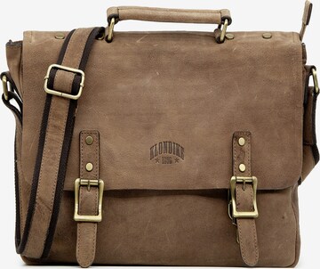 Borsa portadocumenti 'Bill' di KLONDIKE 1896 in marrone: frontale