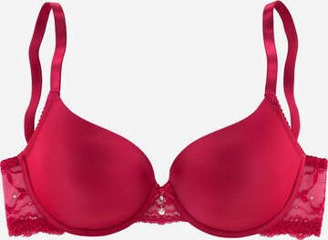LASCANA T-shirt Bra in Red: front