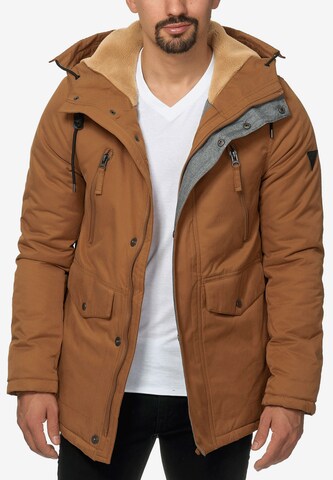 INDICODE JEANS Parka 'Loaf ' in Braun