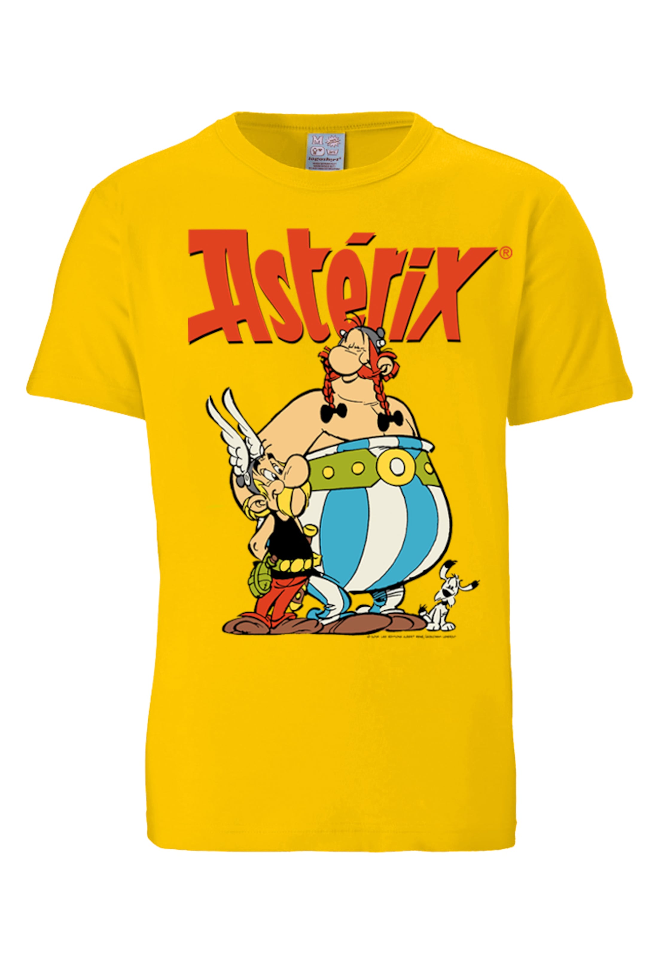 LOGOSHIRT T-Shirt 'Asterix & Obelix' in Gelb: Vorderseite