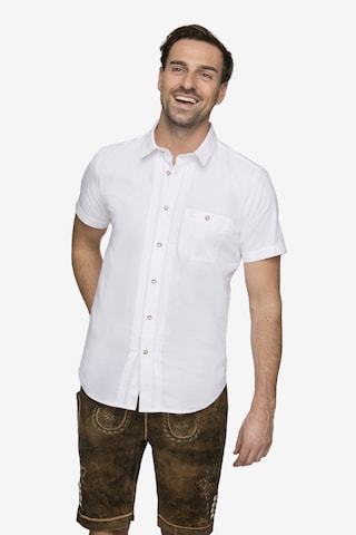 STOCKERPOINT Regular fit Traditional Button Up Shirt 'Bodo' in White: front