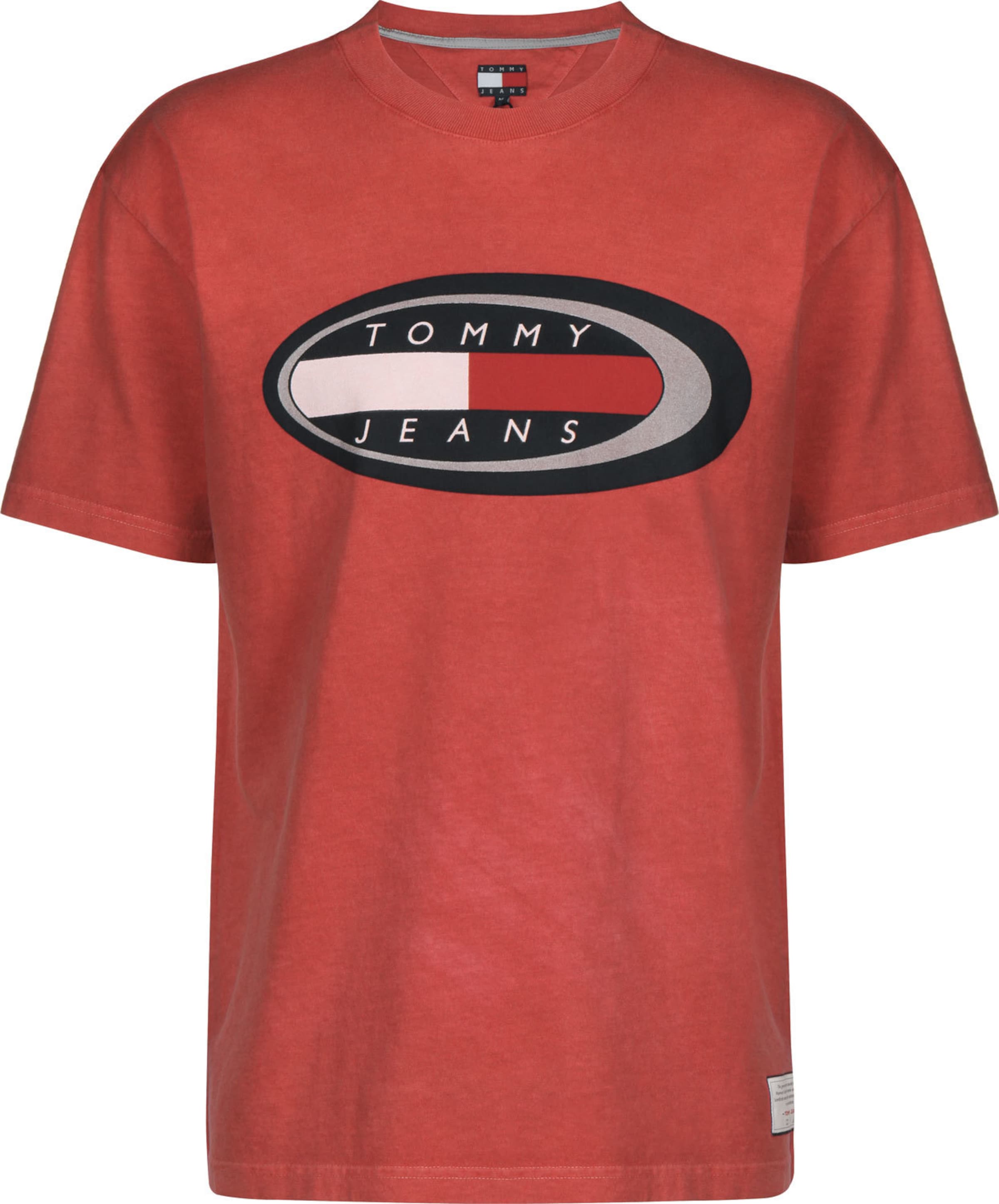 Tommy Jeans Shirt 'Summer Oval' in Red: front