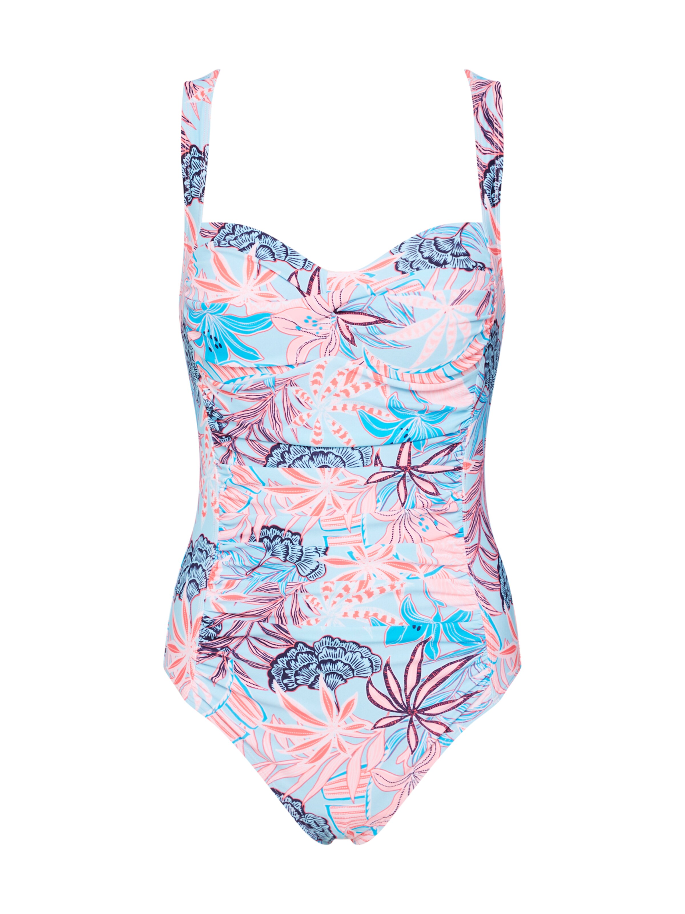 Hunkemöller - Badpak 'Juxtaflo Ocean' in de kleur Blauw