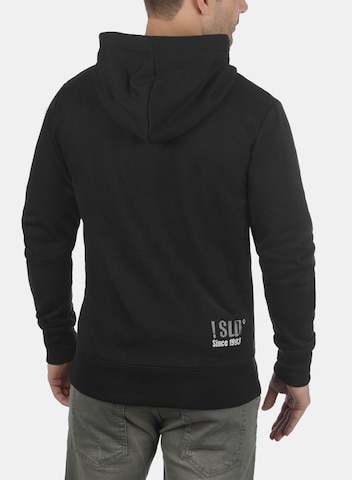 !Solid Zip-Up Hoodie 'Benn High-Neck' in Black