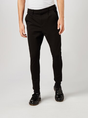 Kronstadt Slimfit Pantalon in Zwart: voorkant