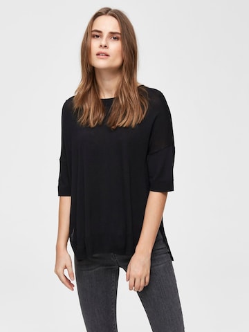 T-shirt 'Wille' SELECTED FEMME en noir : devant