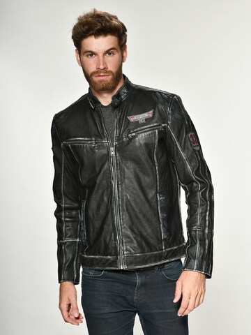 MUSTANG Between-season jacket 'Uwe' in Black: front