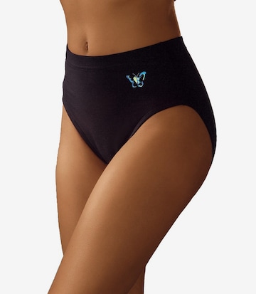 PETITE FLEUR - Cueca modeladora 'Bauch weg' em preto: frente