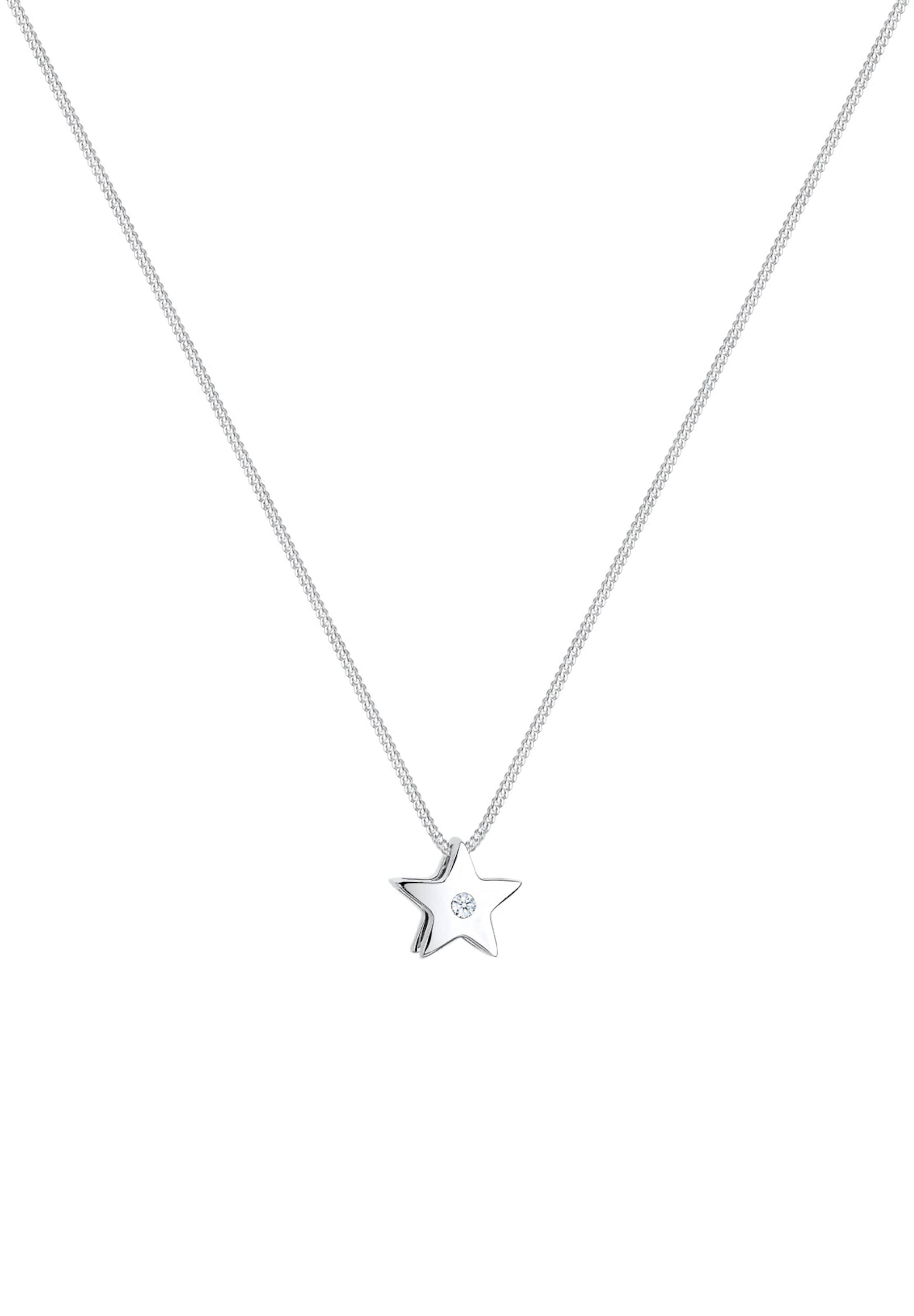 Elli DIAMONDS Kette 'Stern' in Weiß