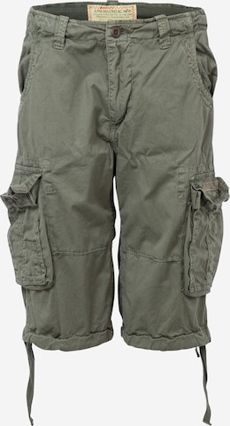 Pantaloni cu buzunare 'Jet' de la ALPHA INDUSTRIES pe verde: față