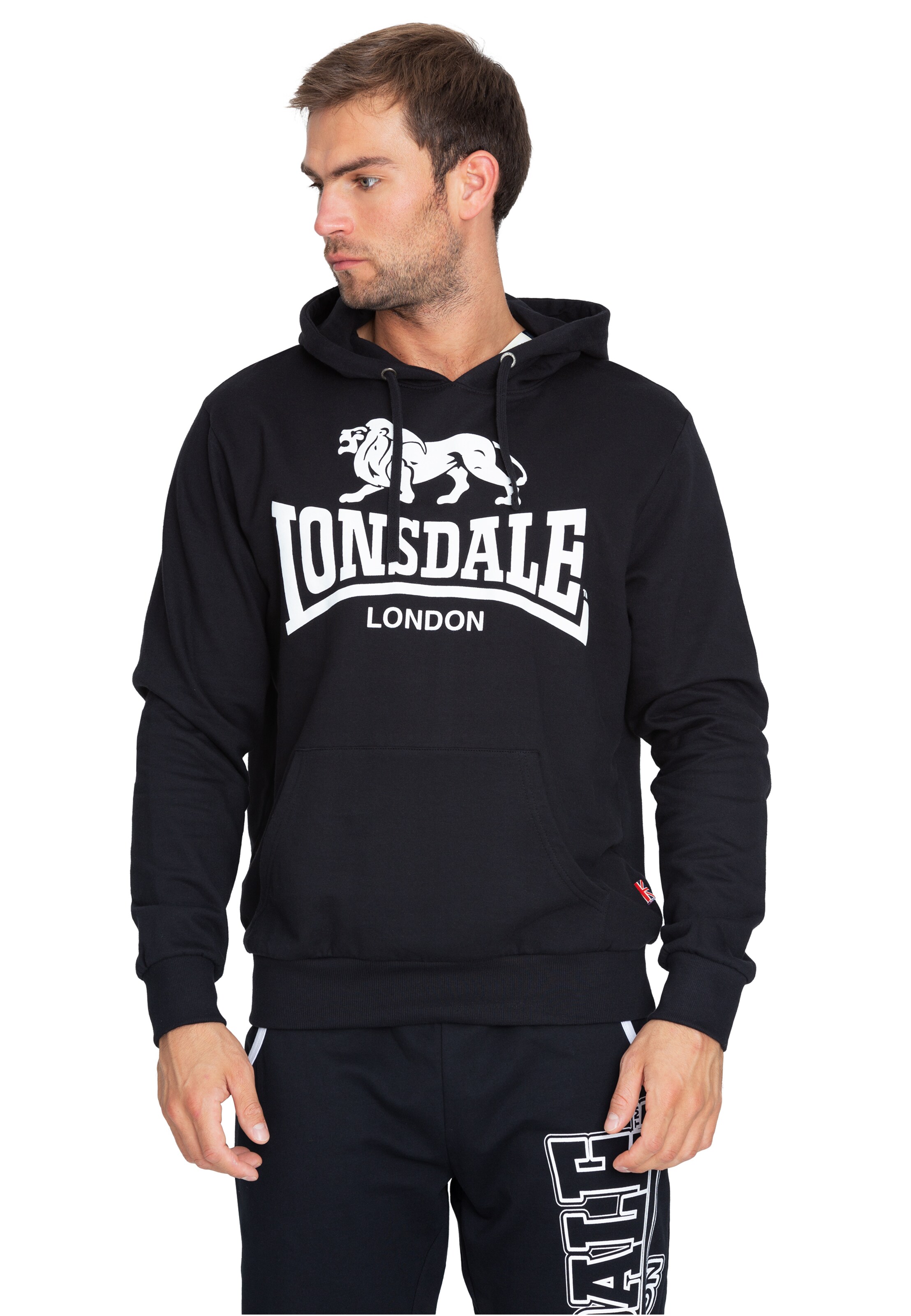 LONSDALE Tréning póló 'Gosports 2' - fekete: elől