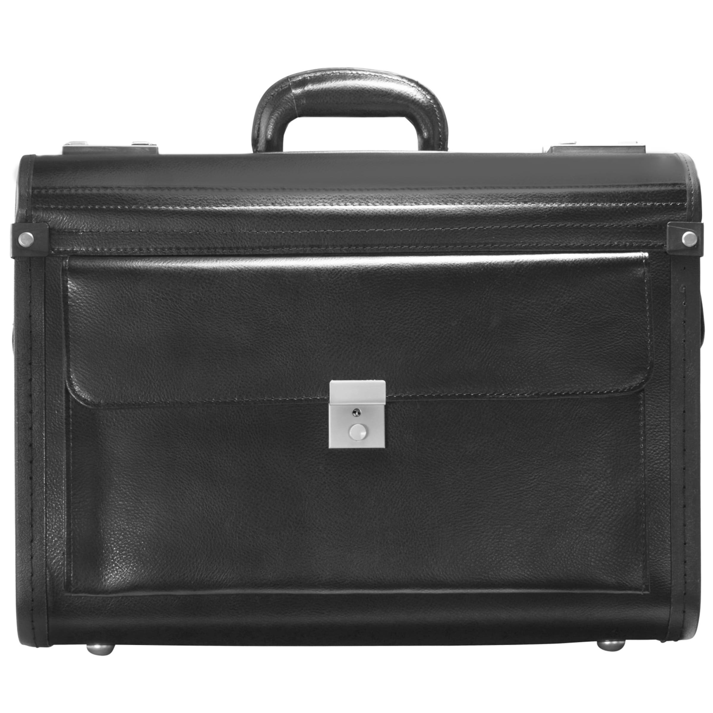 Valigetta per piloti di Dermata in nero: frontale