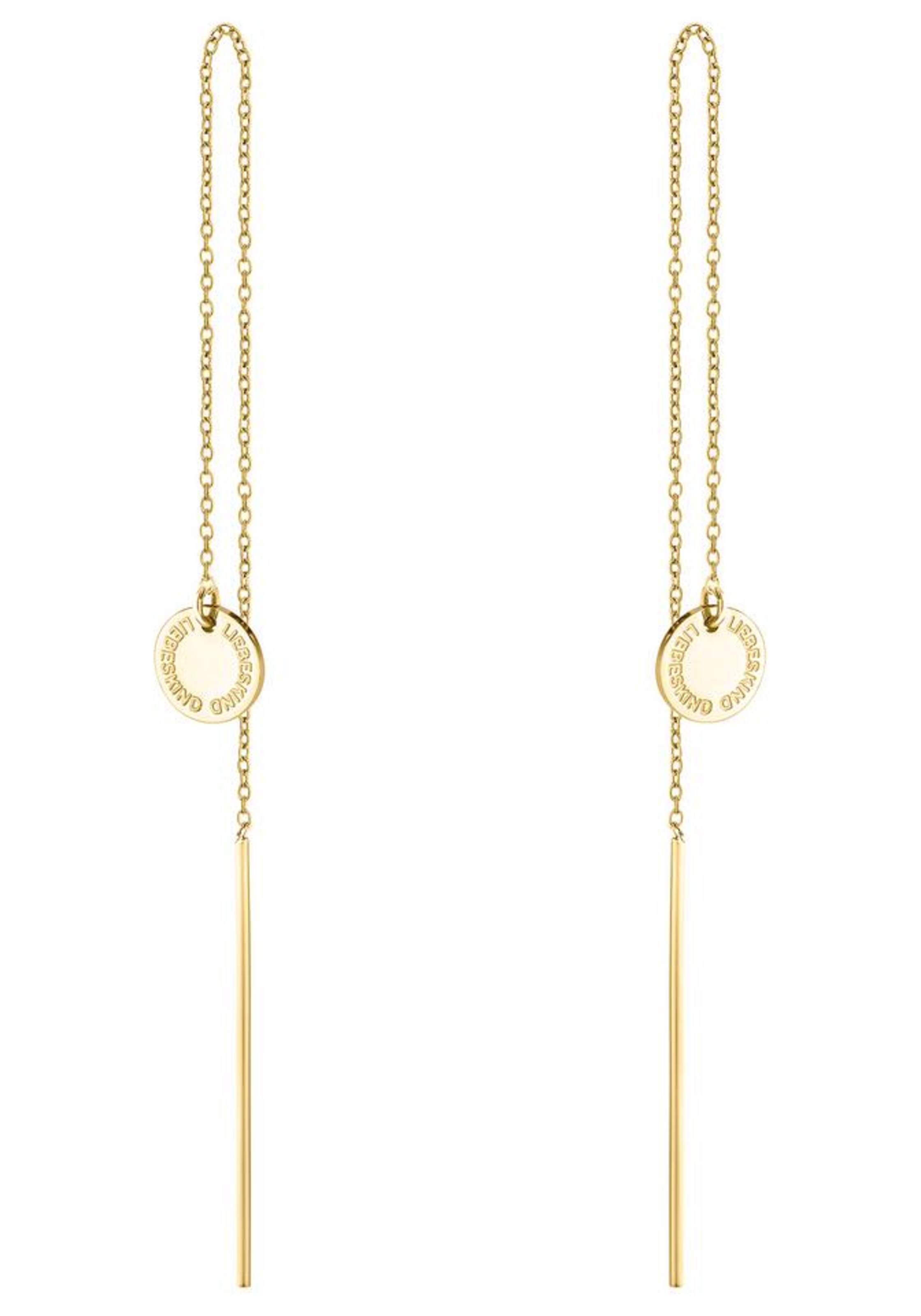 Boucles d'oreilles Liebeskind Berlin en or : devant