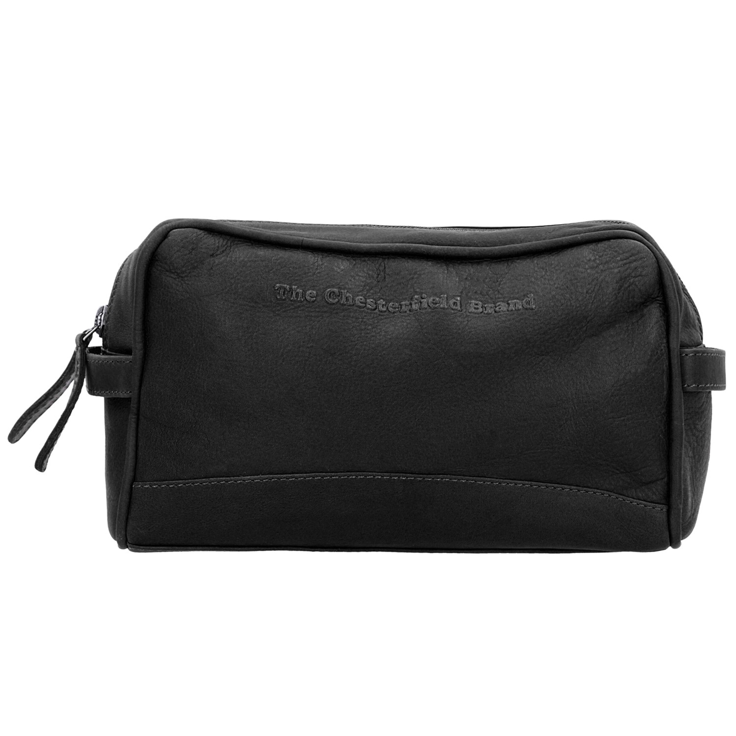 The Chesterfield Brand Toilettas 'Wax Pull Up Stacey' in Zwart: voorkant