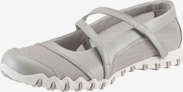 CITY WALK Ballet Flats with Strap in Grey: front