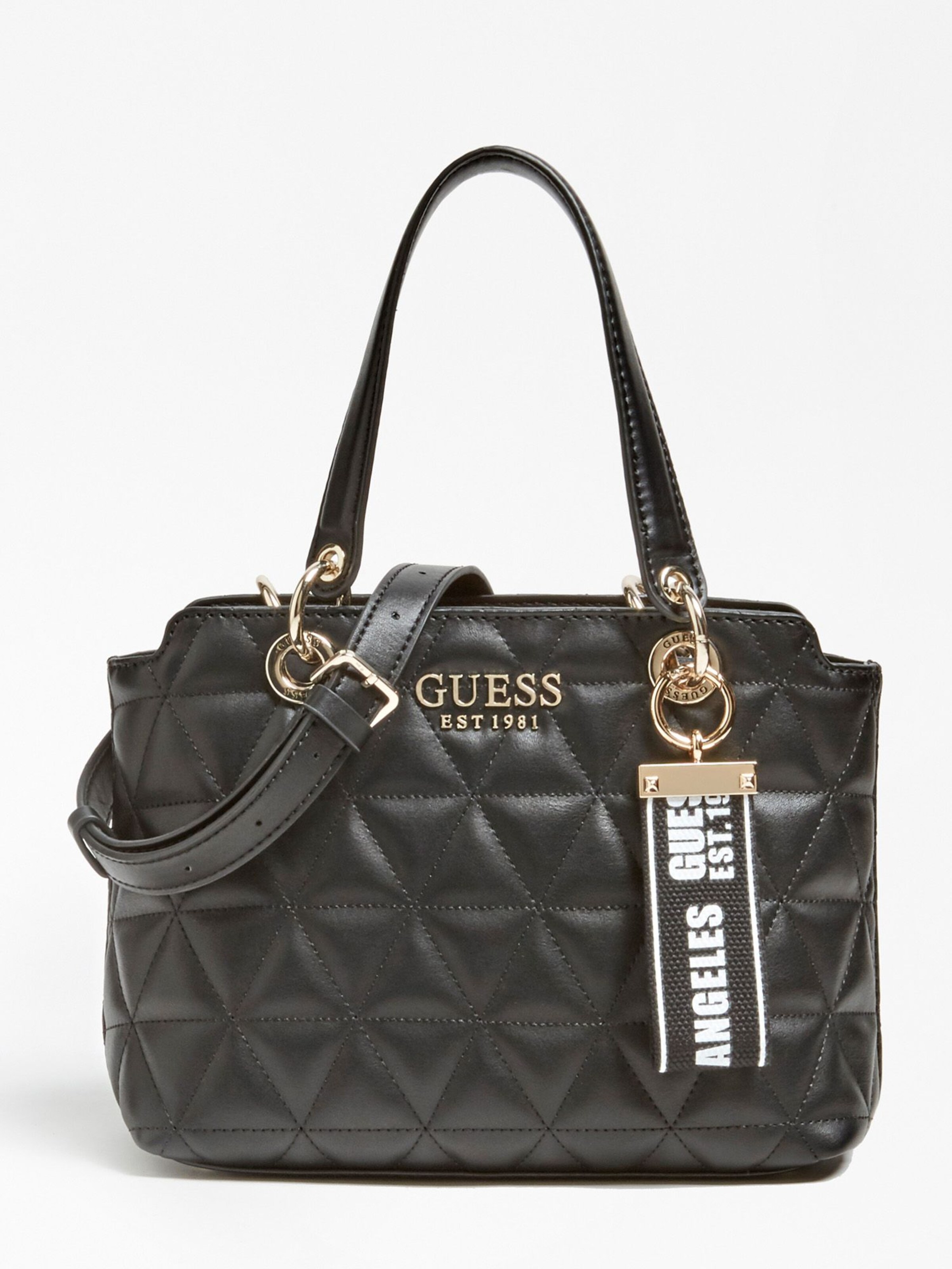 GUESS - Schultertasche in schwarz