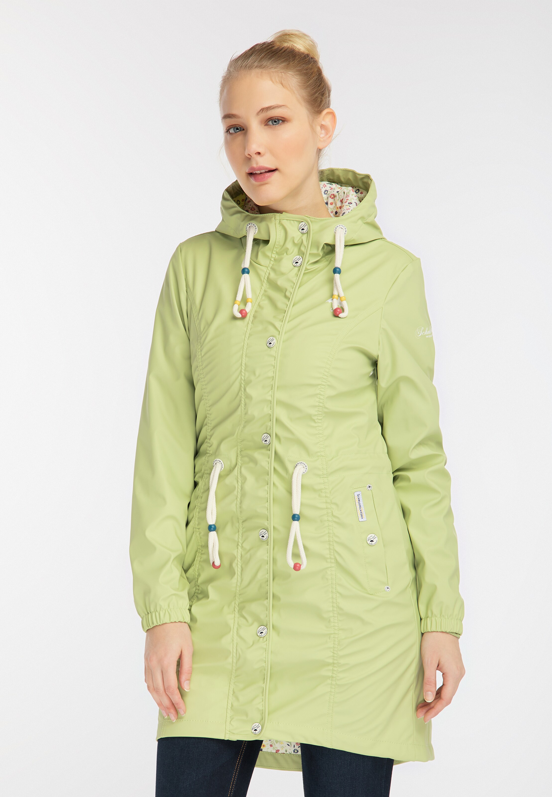 Schmuddelwedda - Tussenparka in de kleur Lichtgroen