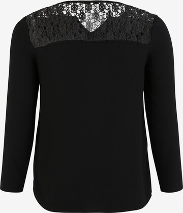 Chemisier 'Lilia Blouse' ABOUT YOU Curvy en noir : derrière