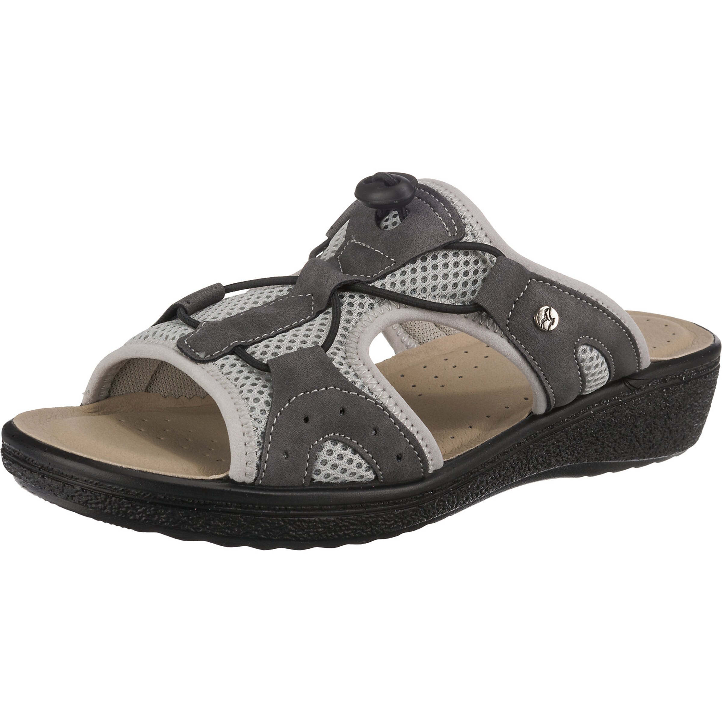 FLY FLOT - Komfort-Pantoletten in hellgrau