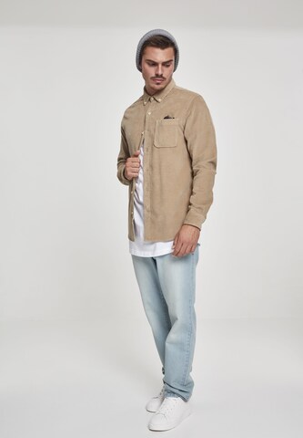 Urban Classics Regular fit Overhemd in Beige