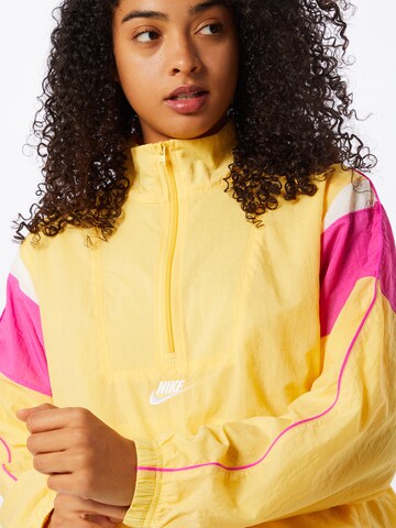 Nike Sportswear Funkcionalna jakna 'Heritage Half-Zip' | rumena barva