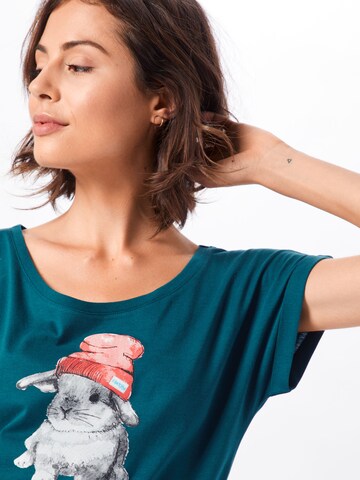 T-shirt 'It Hasi' Iriedaily en bleu