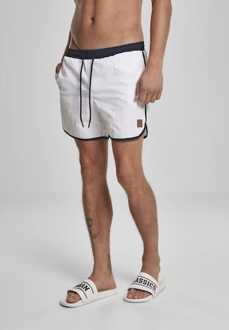 Urban Classics Board Shorts in White: front