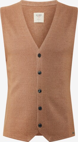 OLYMP Bodywarmer in Beige: voorkant