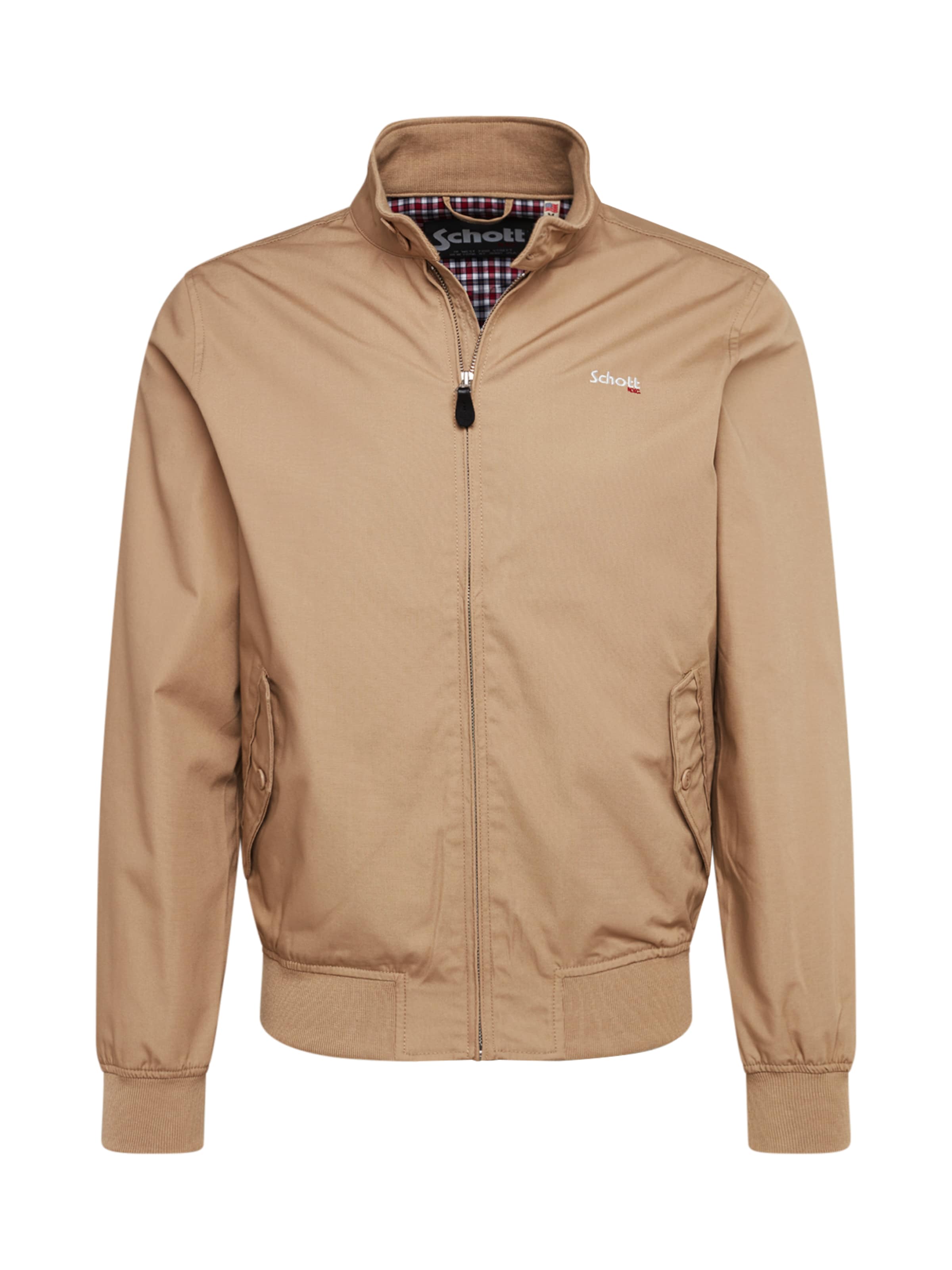 Schott NYC Regular fit Between-Season Jacket in Beige: front