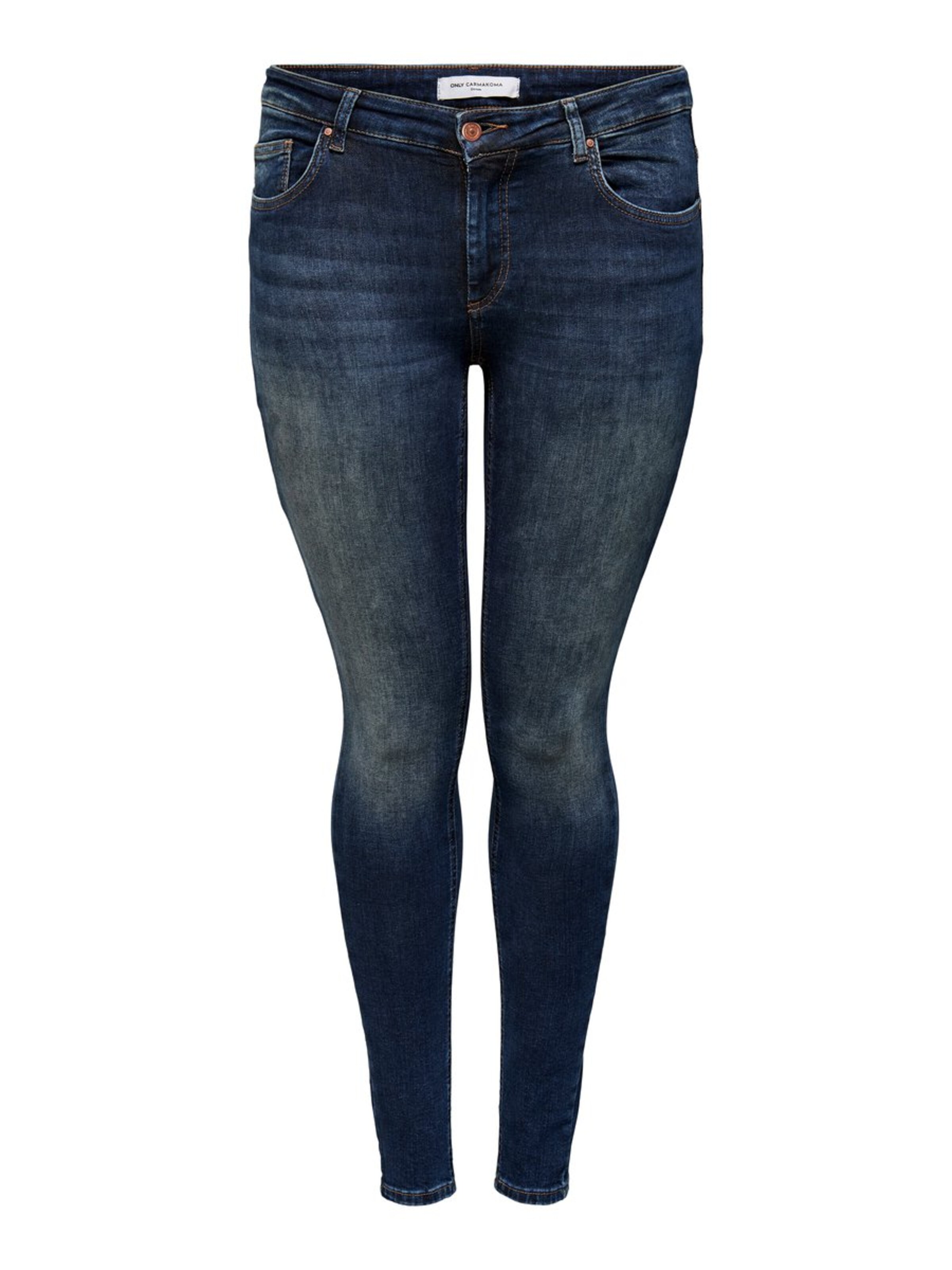 ONLY Carmakoma - Jeans in de kleur Donkerblauw