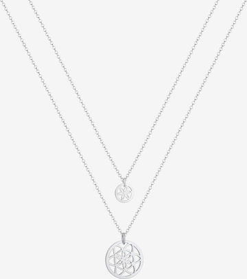 ELLI Ketting 'Lebensblume, Mutter und Kind' in Zilver: voorkant