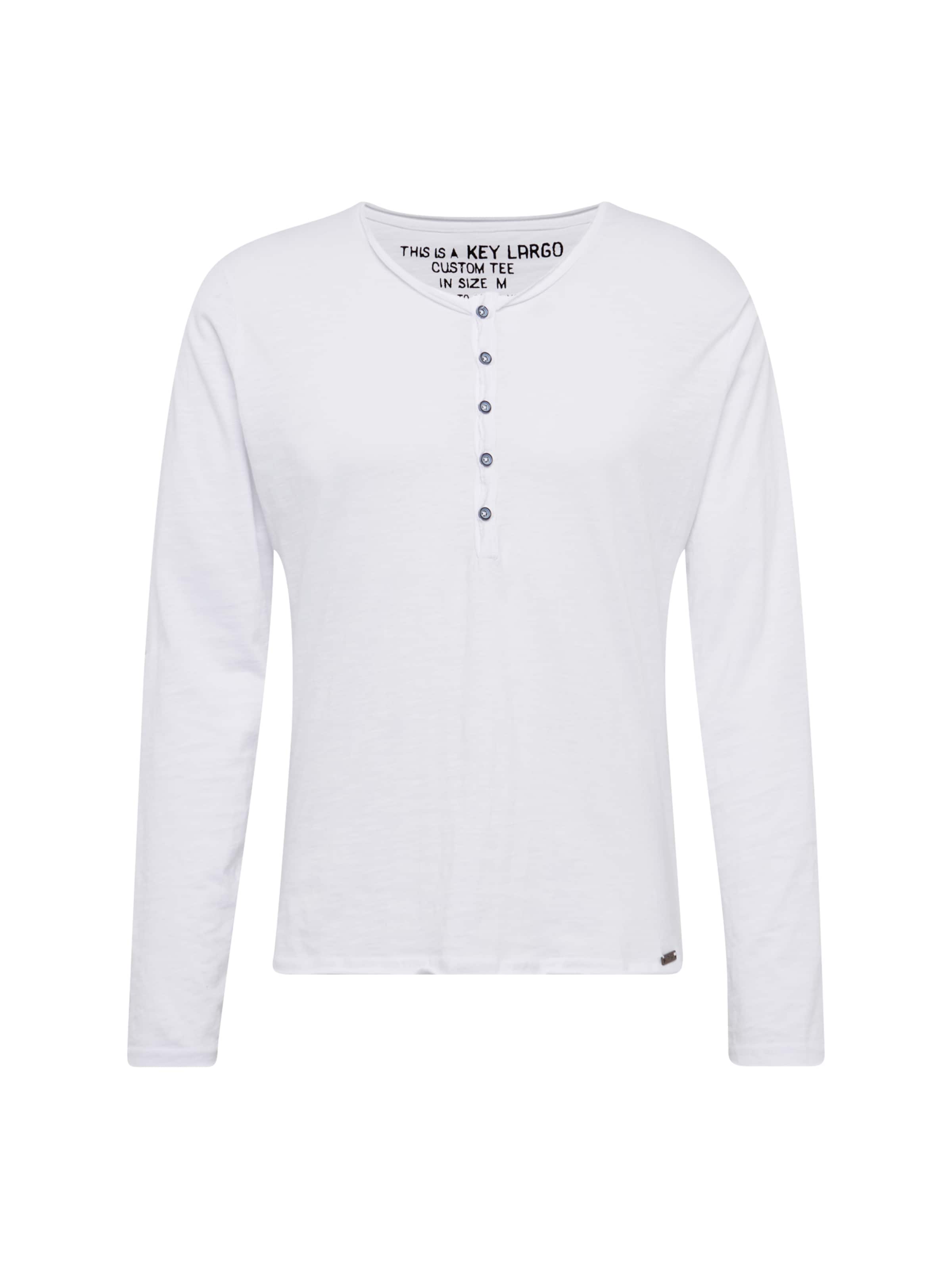 Key Largo Μπλουζάκι 'MLS00038' σε λευκό: μπροστά