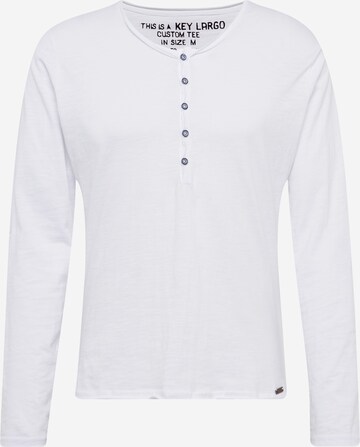 Key Largo Shirt 'MLS00038' in Wit: voorkant