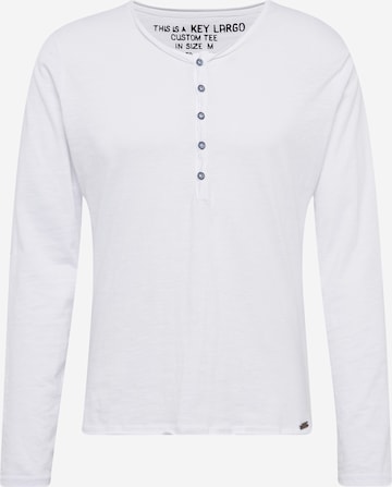 Key Largo Shirt 'MLS00038' in Wit: voorkant