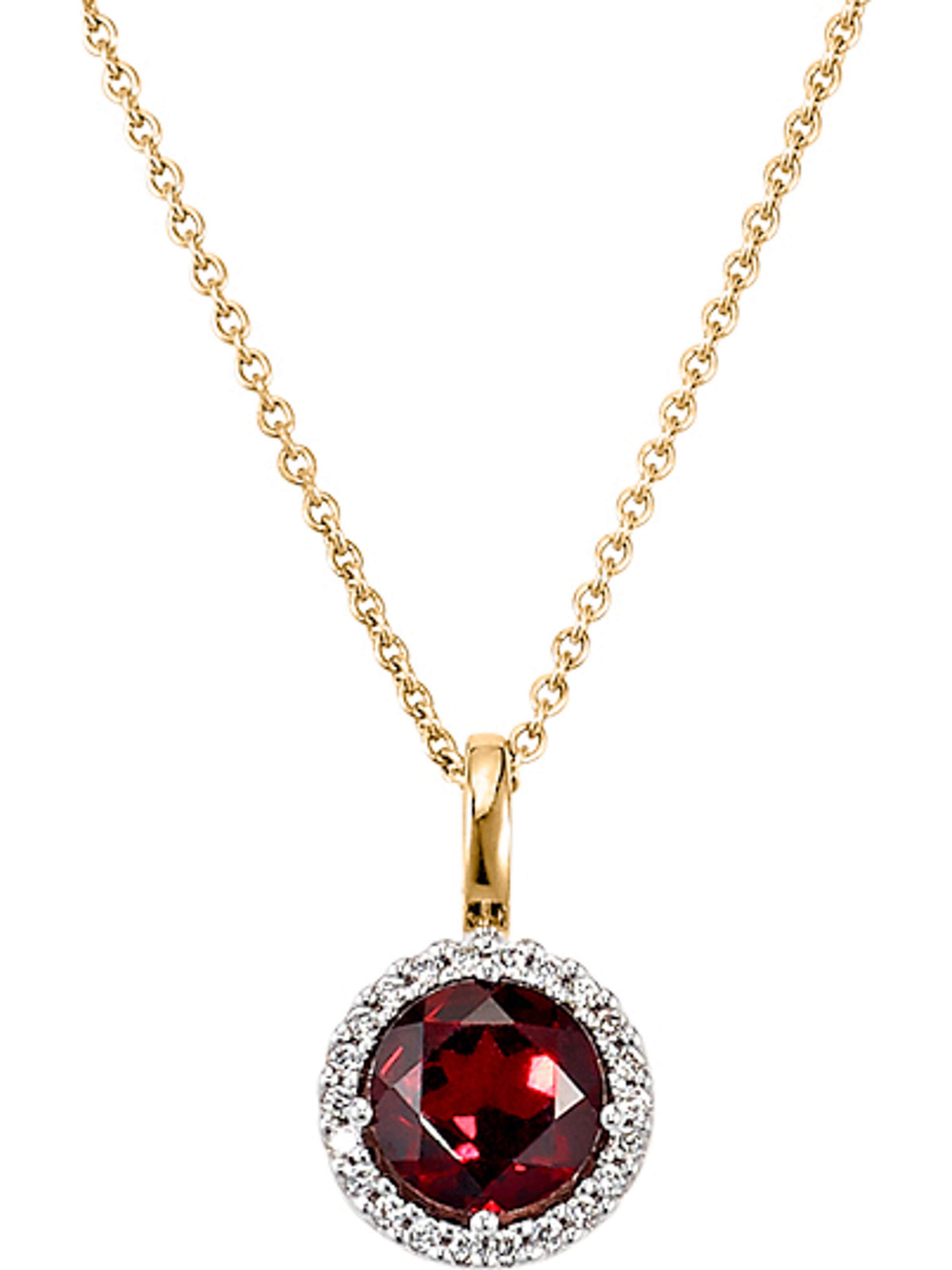 CHRIST Necklace 'Granat' in Gold