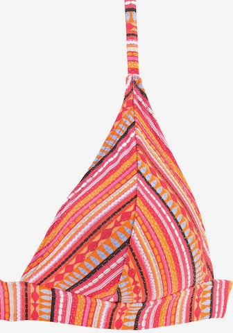 LASCANA T-shirt Bikini 'Triangle' in Oranje