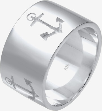 ELLI Ring 'Anker' in Zilver: voorkant