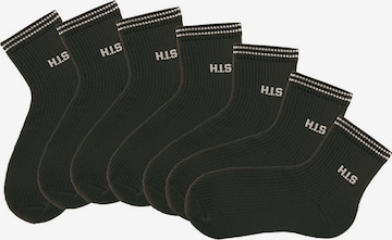 H.I.S Damenkurzsocken (7 Paar) in Schwarz: predná strana