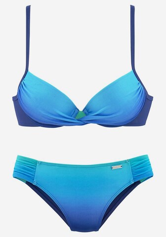 LASCANA Balconette Bikini in Blauw
