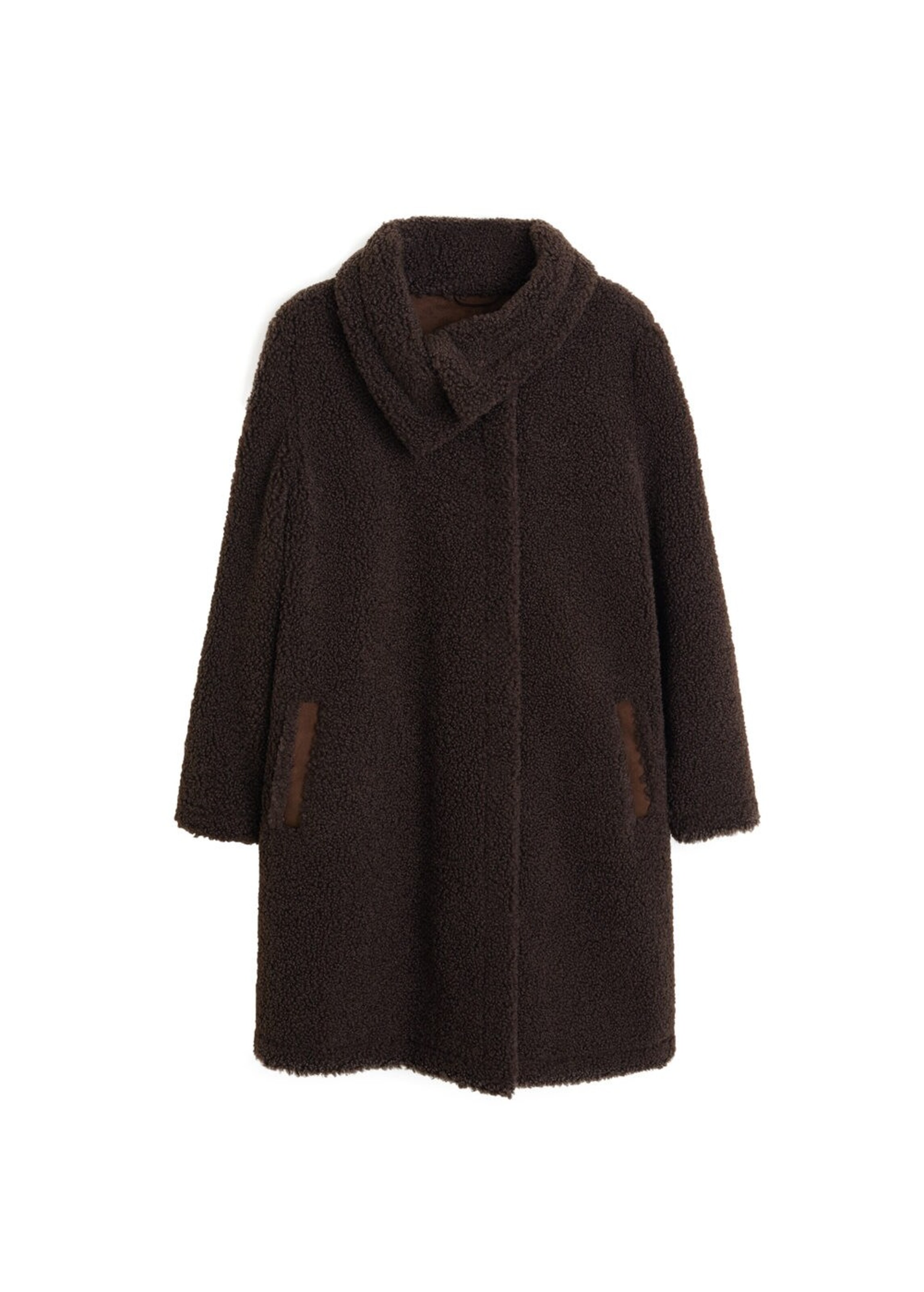 VIOLETA by Mango - Mantel 'Beary' in dunkelbraun