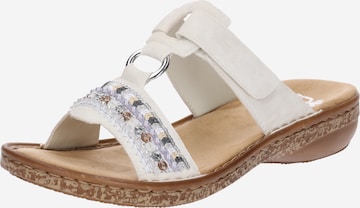 Rieker Mules in White: front