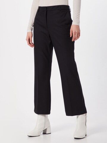 SELECTED Bootcut Hlače | črna barva: sprednja stran