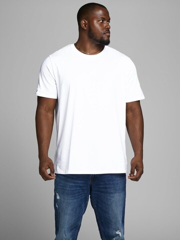 Tricou de la Jack & Jones Plus pe alb: față