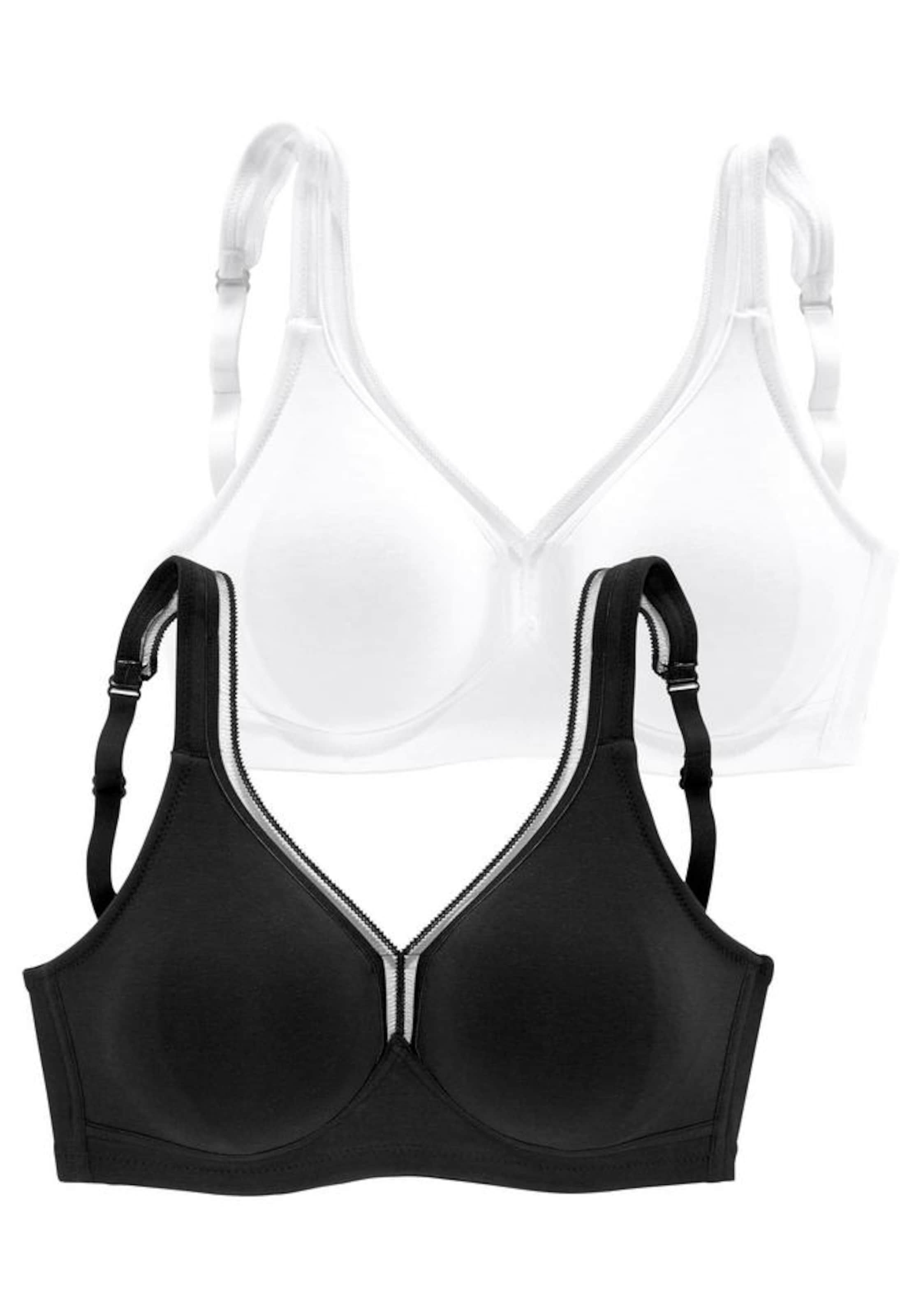 Sutien de tricou Sutien de la PETITE FLEUR pe negru: față