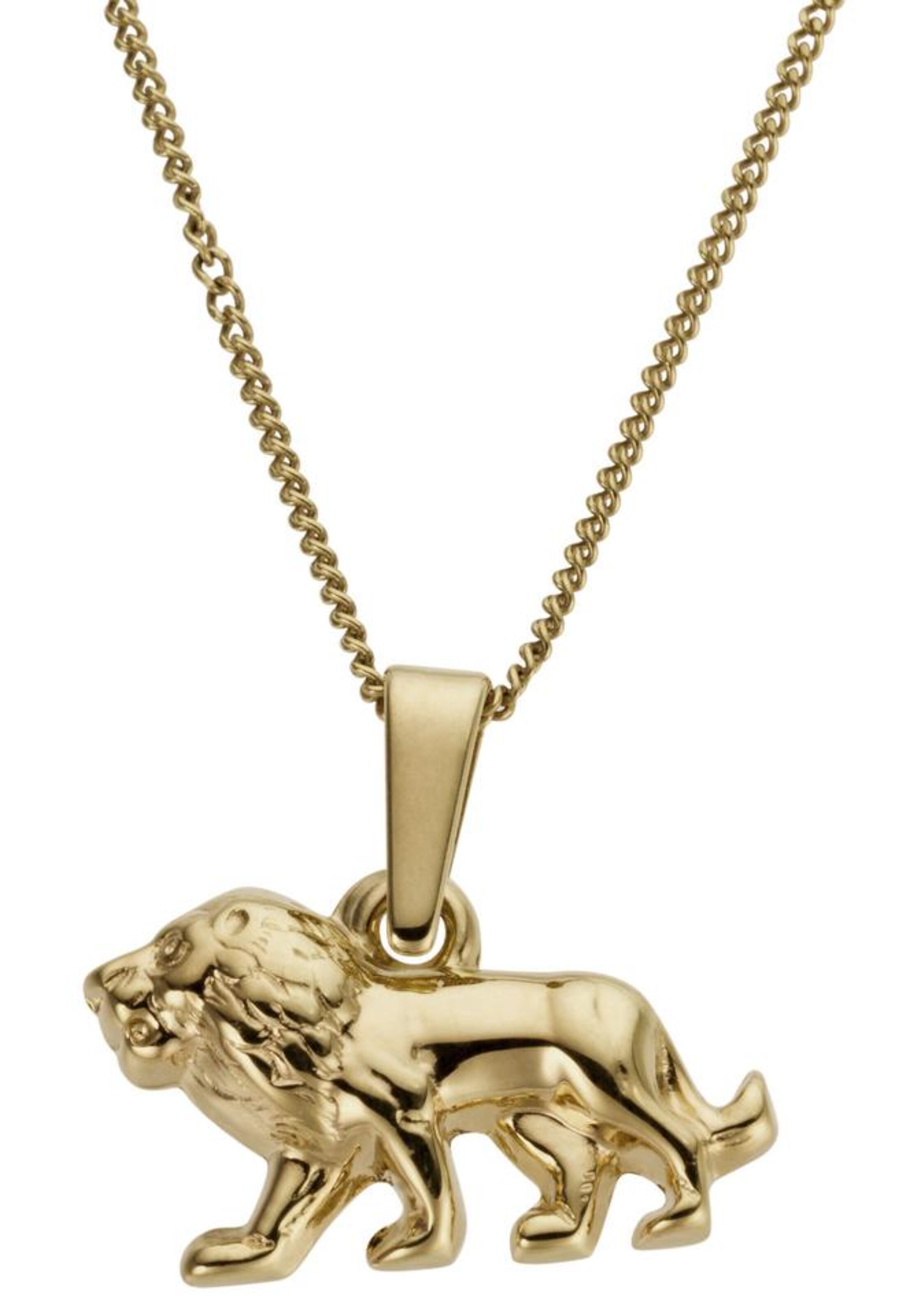 FIRETTI Kettenanhänger 'Löwe' in Gold: Vorderseite